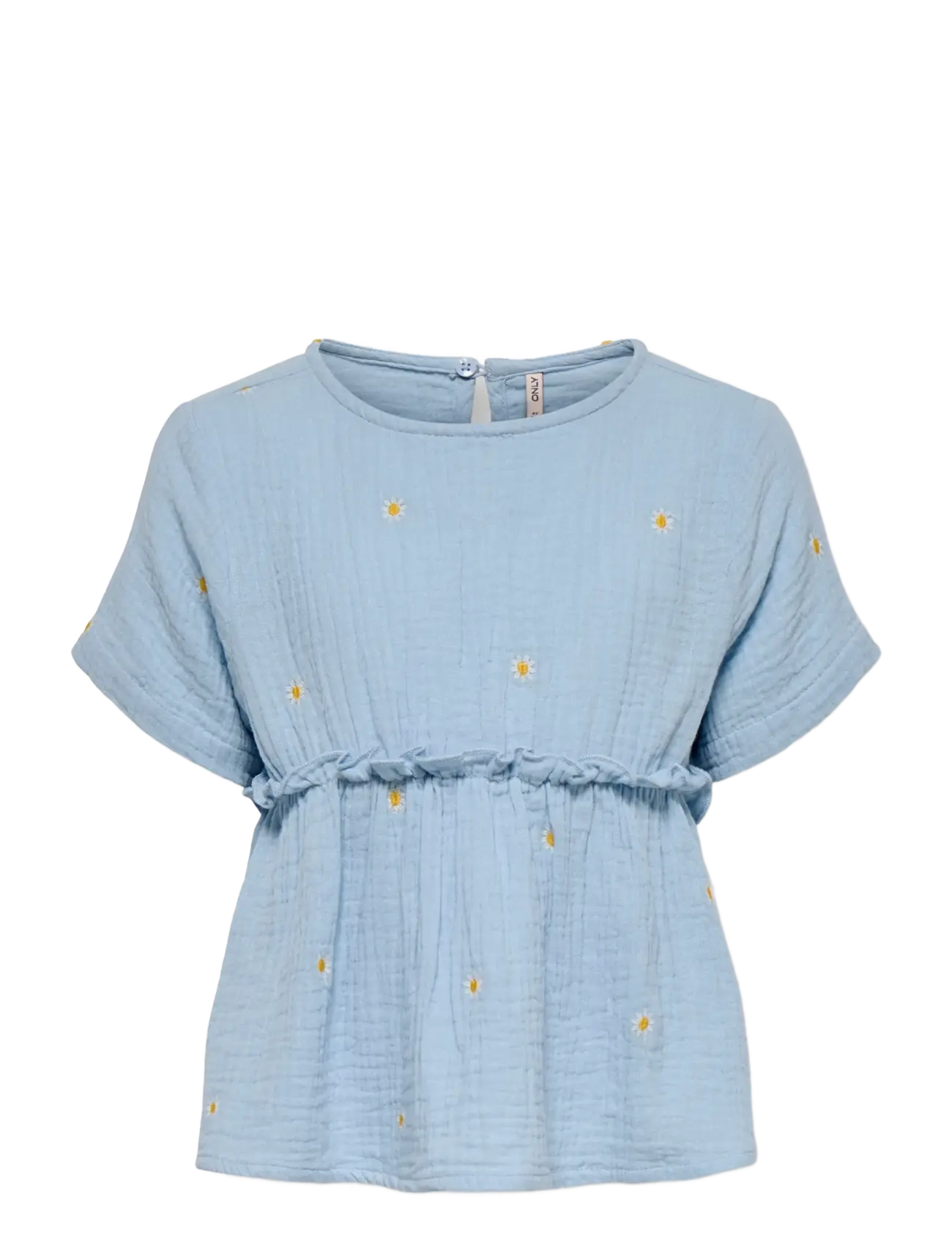 Kids Only KMGTHYRA SS EMB FRILL TOP WVN - Nouveautés - CASHMERE BLUE / blue