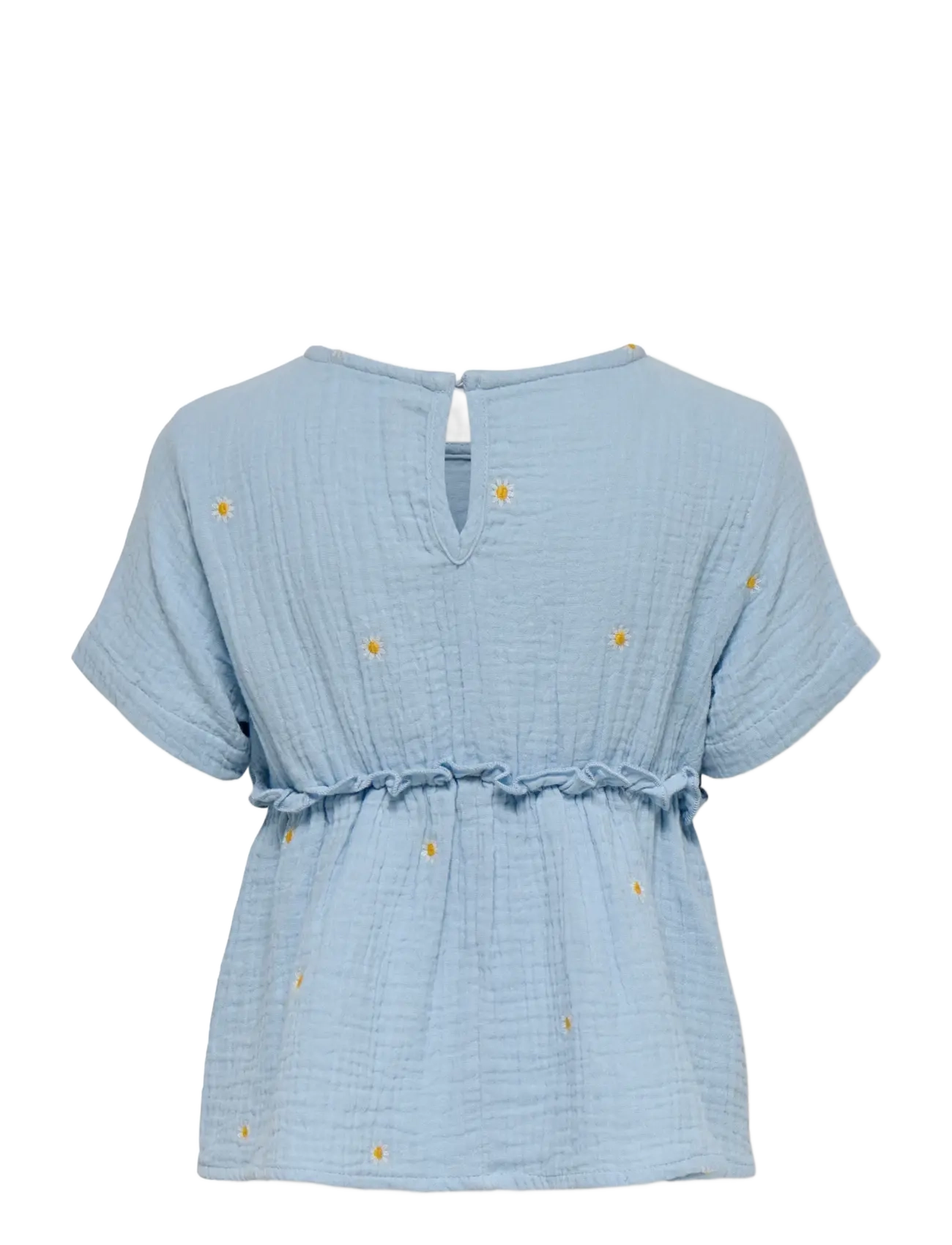 Kids Only - KMGTHYRA SS EMB FRILL TOP WVN - bluser & tunikaer - cashmere blue - 1