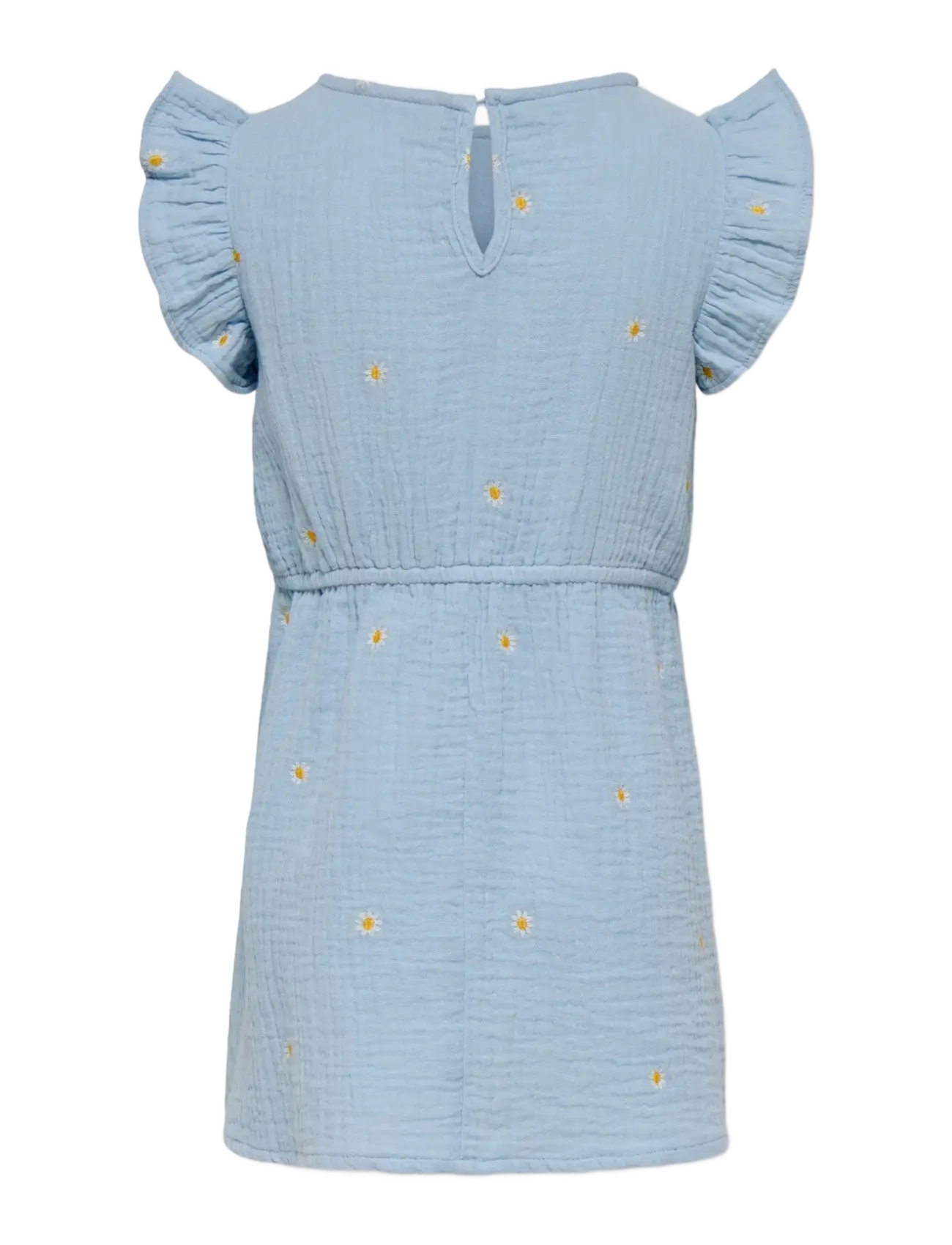 Kids Only - KMGTHYRA SL EMB FRILL DRESS WVN - lühikeste varrukatega beebi kleidid - cashmere blue - 1