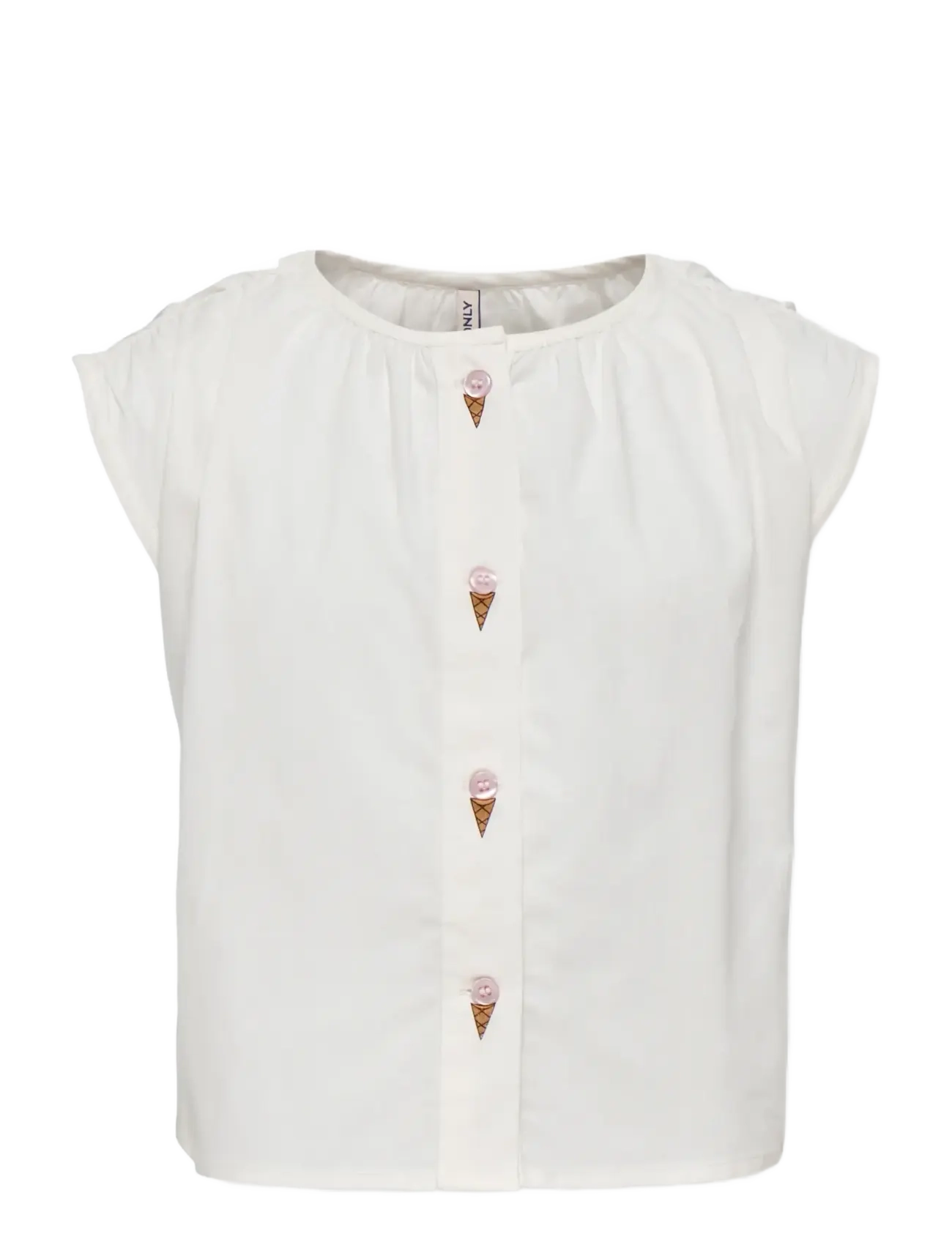 Kids Only KMGLINA MY SL SHIRT WVN - Kids 98-134 - CLOUD DANCER / white
