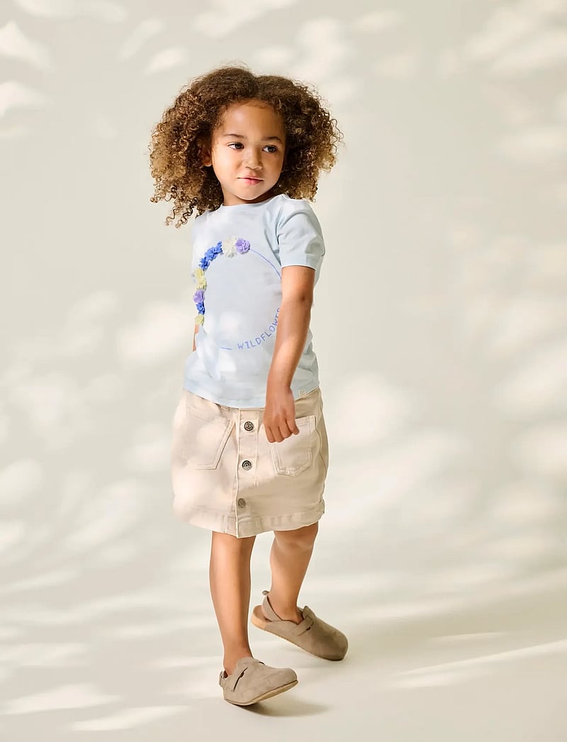 Kids Only - KMGBLOOM SS REG PRINTED TEE JRS - kortærmede t-shirts - ballad blue - 0