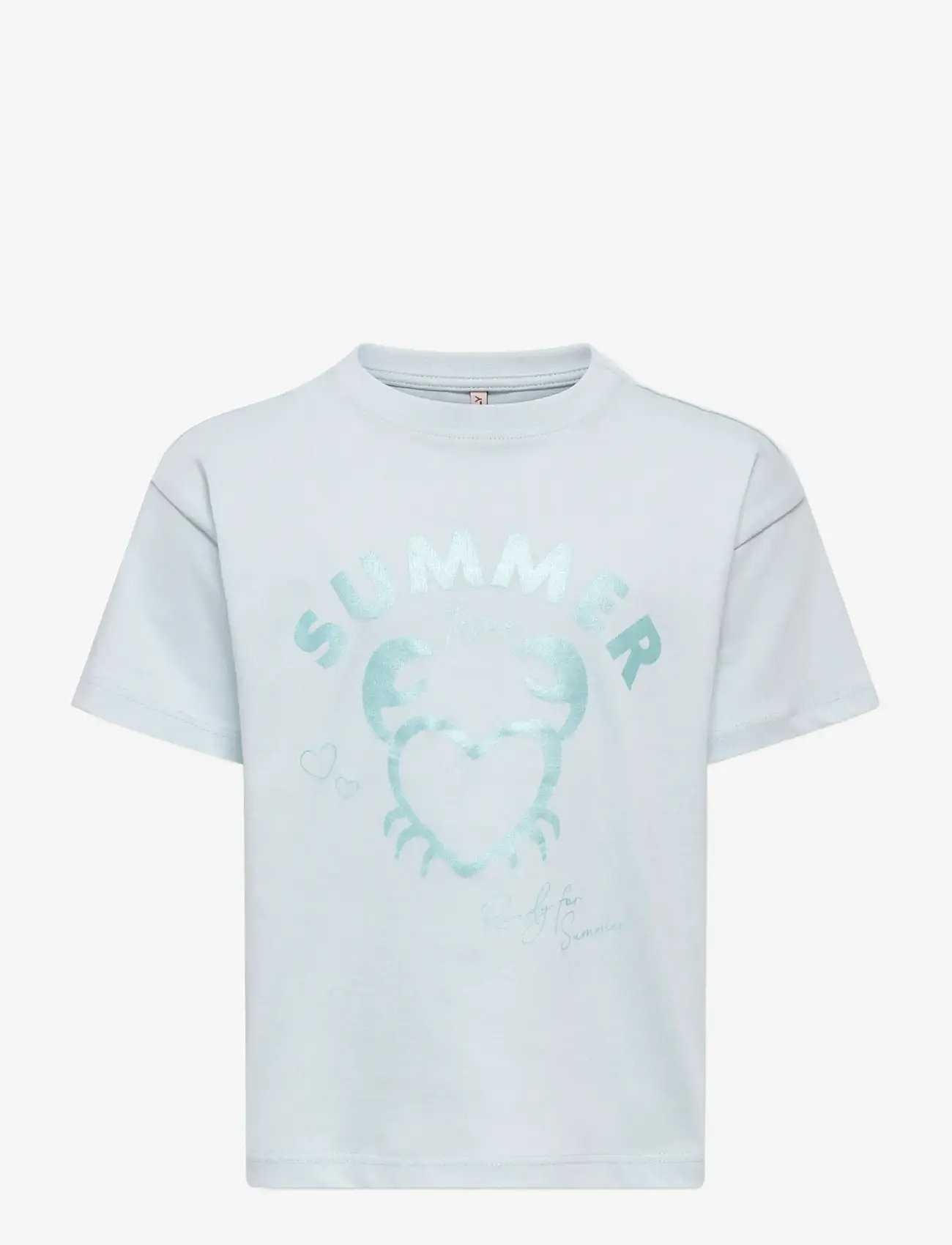 Kids Only - KMGAUGUSTA SS LOOSE PRINT TEE JRS - kortærmede t-shirts - ballad blue - 0