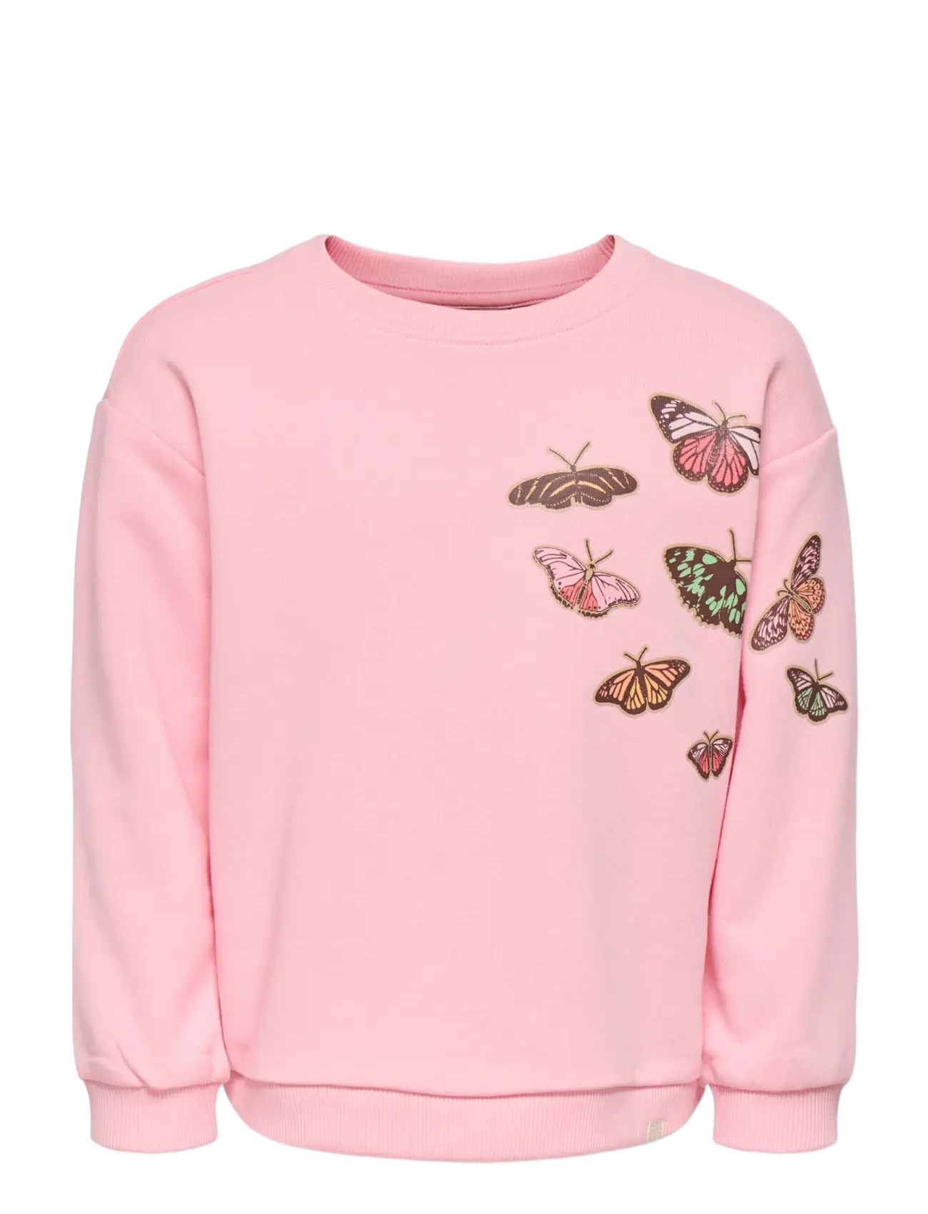 Kids Only Kmgbutterfly Ls Boxy Print Ub Swt, 128, Sweatshirts & Hoodies, Rosa - Sweatshirts, Kinder
