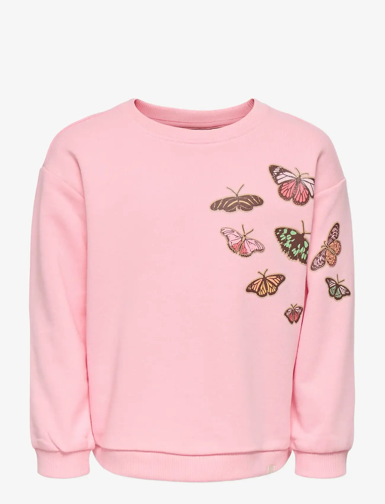 Kids Only - KMGBUTTERFLY LS BOXY PRINT UB SWT - sweatshirts - tickled pink - 0