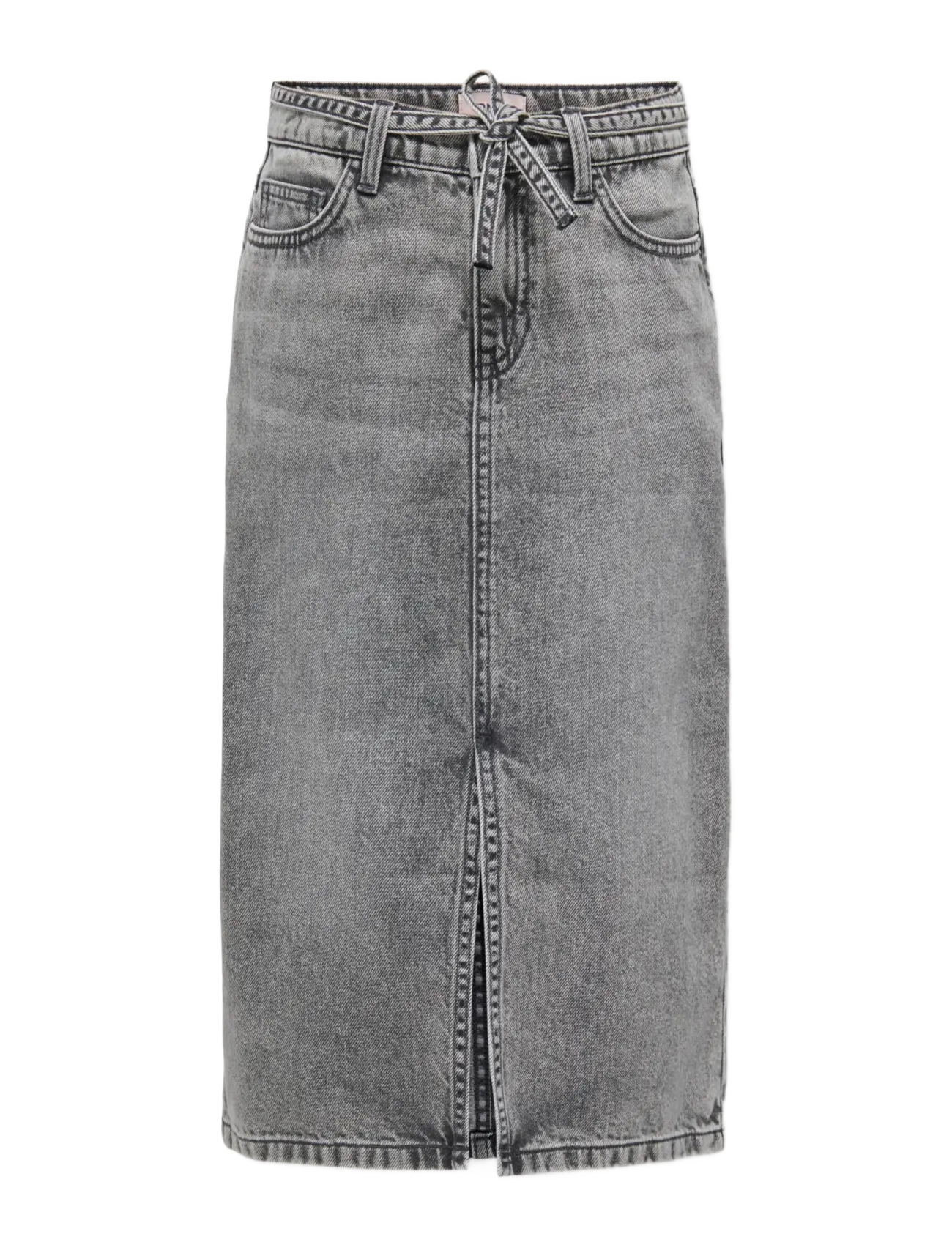 Kids Only Kogluna Belted Midi Skirt Dnm, 152, Röcke, Grau - Denim Kinder