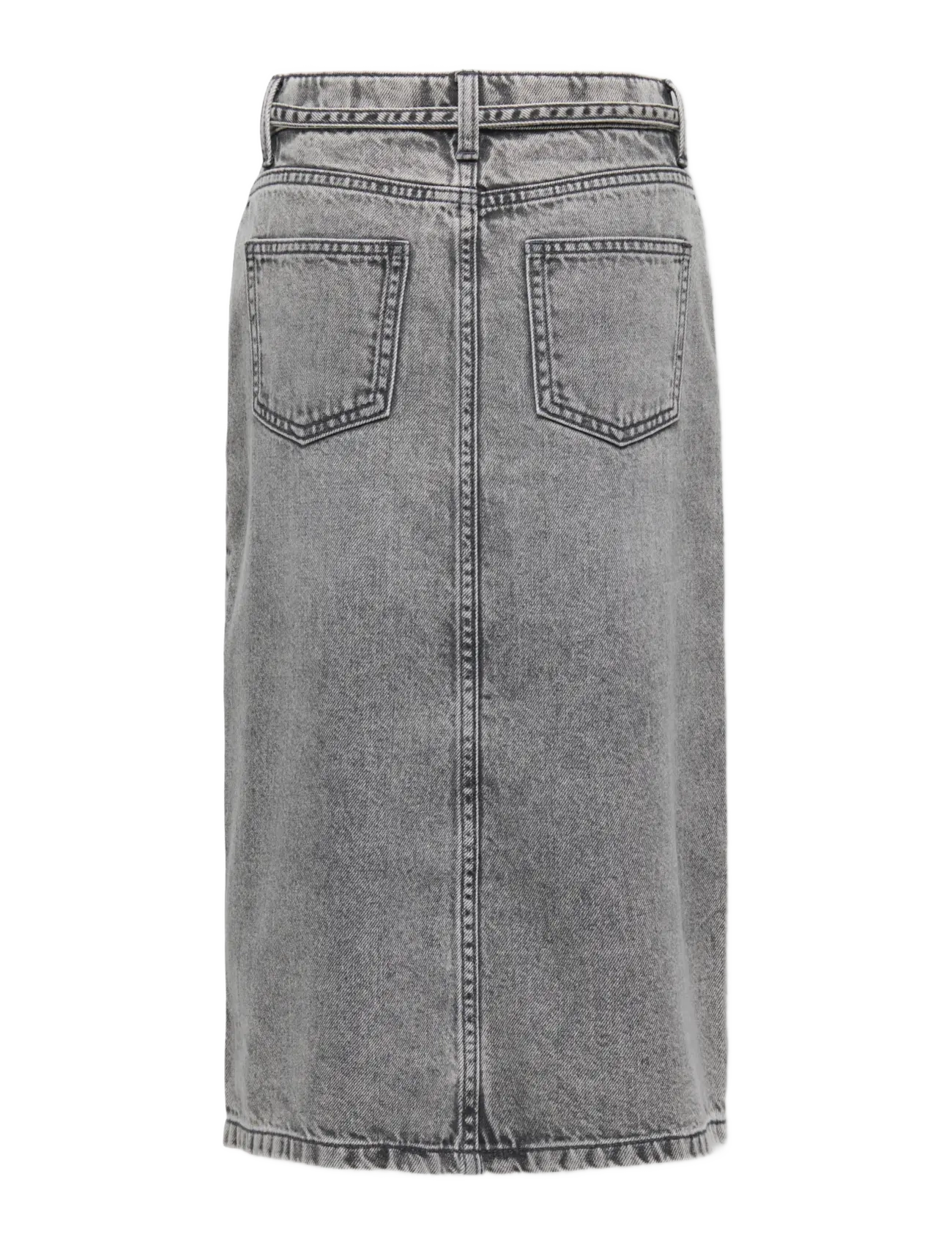 Kids Only - KOGLUNA BELTED MIDI SKIRT DNM - midi-röcke - medium grey denim - 1