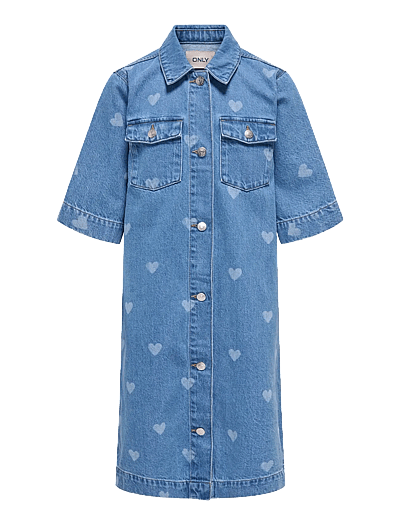 Koglova Ss Heart Dnm Dress - KortæRmede Hverdagskjoler