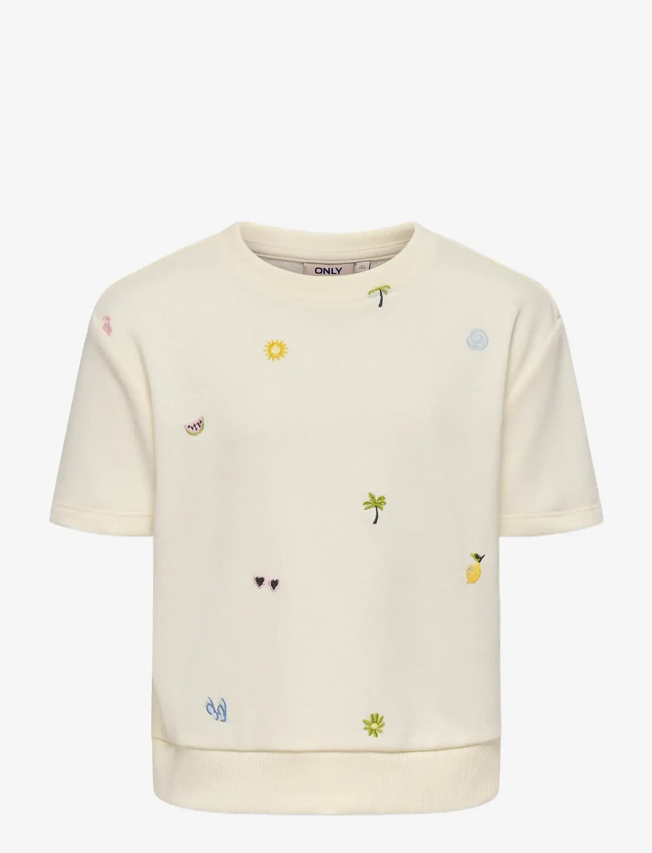 Kids Only - KMGSOLINA SS EMB PULLOVER UB SWT - sweatshirts - tofu - 0