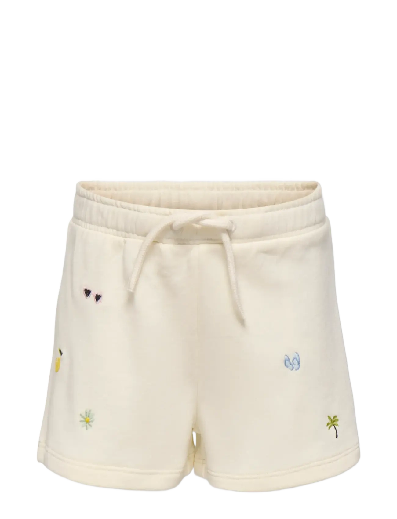 Kids Only Kmgsolina Emb Shorts Ub Swt, 104, Cream, Shorts > Svedeshorts, Børn