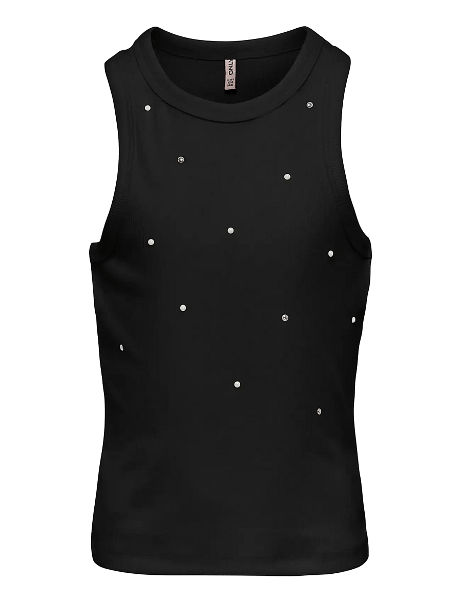 Kids Only - KOGJILL LIFE S/L EMB TANK TOP JRS - tanktops - black - 0