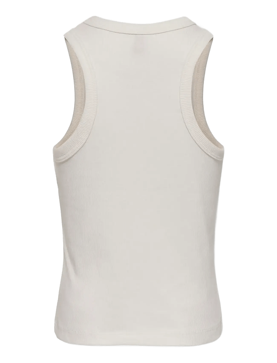 Kids Only - KOGJILL LIFE S/L EMB TANK TOP JRS - Ærmeløs undertrøje - cloud dancer - 1