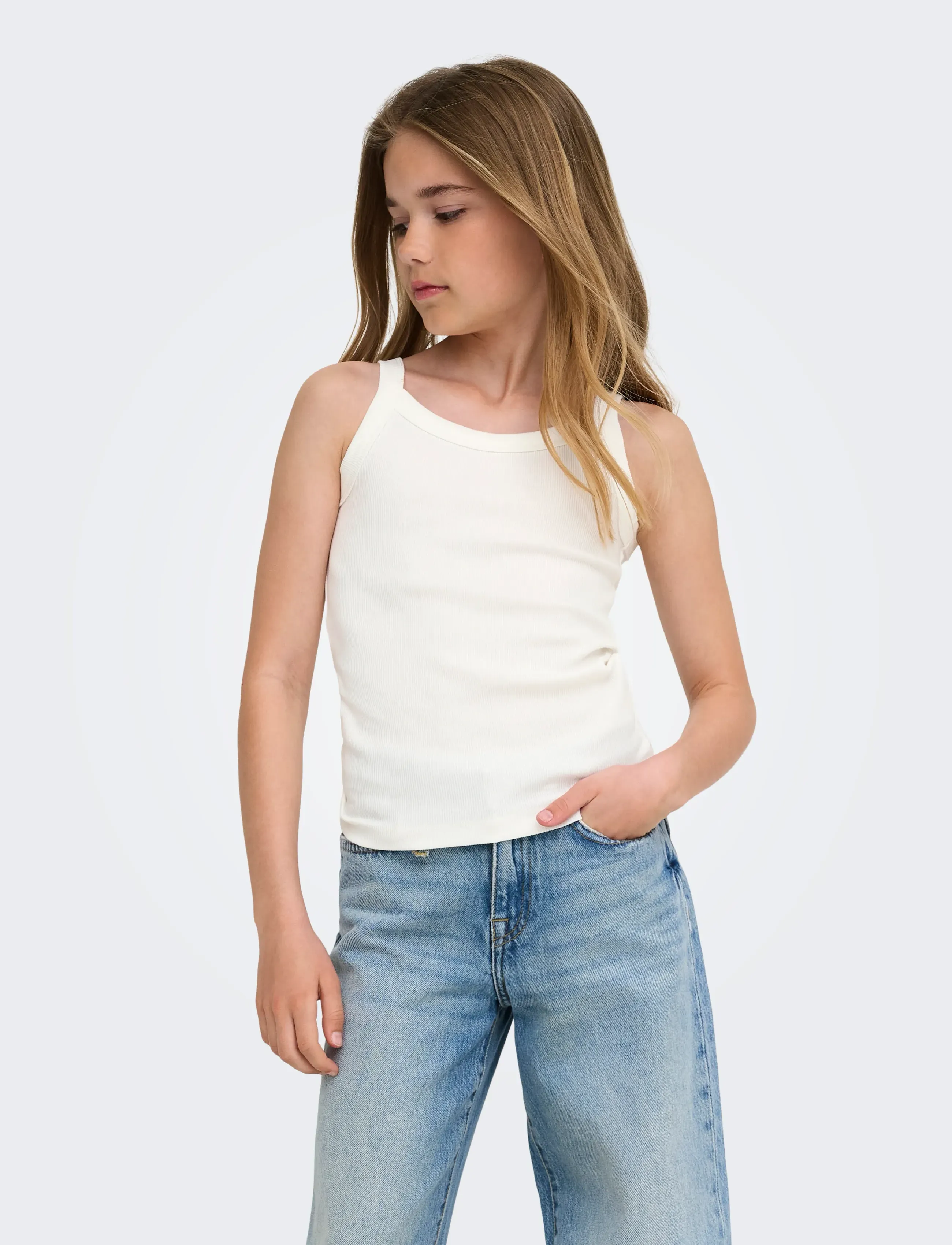 Kids Only KOGJILL LIFE S/L TOP JRS NOOS - Överdelar - CLOUD DANCER / white