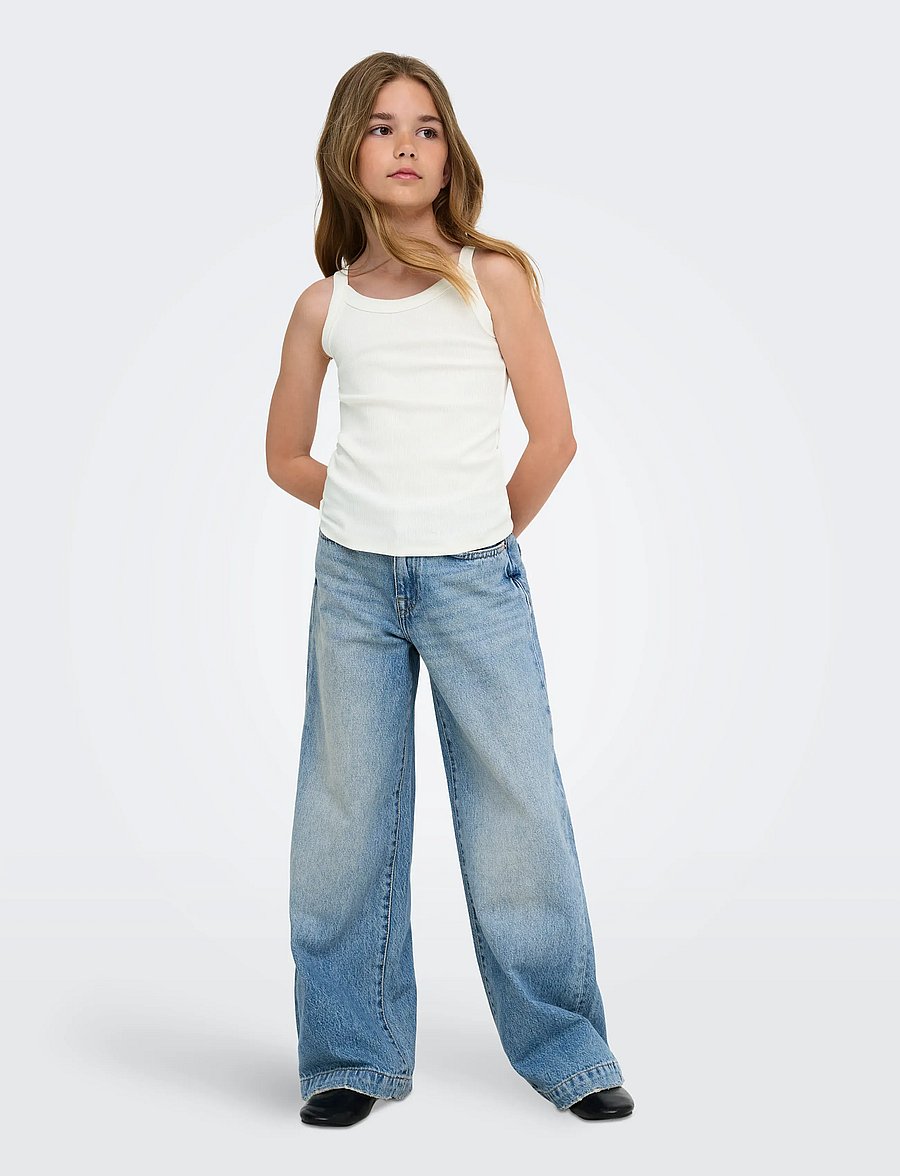 Kids Only - KOGJILL LIFE S/L TOP JRS NOOS - Ærmeløs undertrøje - cloud dancer - 4