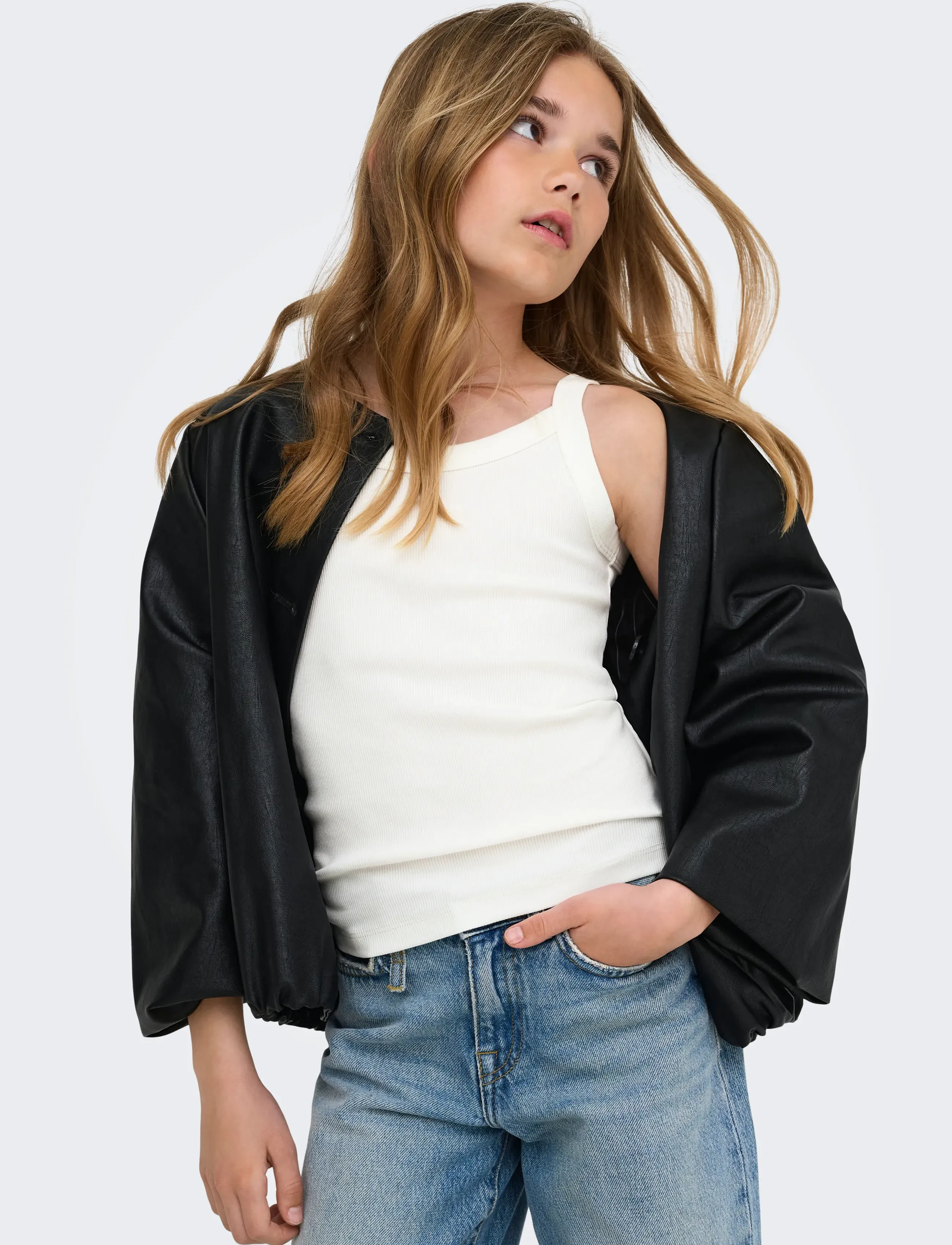 Kids Only - KOGJILL LIFE S/L TOP JRS NOOS - Ærmeløs undertrøje - cloud dancer - 5