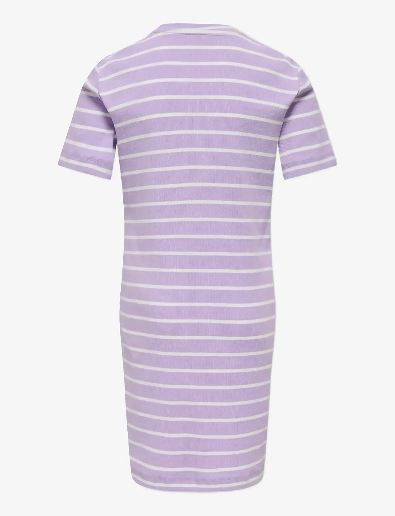 Kids Only - KOGKENYA SS RIB STRIPE DRESS JRS - lühikeste varrukatega vabaaja kleidid - lilac breeze - 1