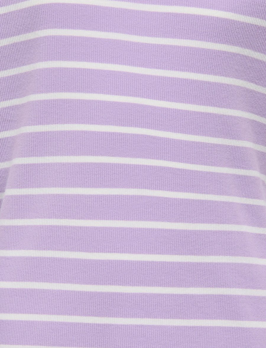 Kids Only - KOGKENYA SS RIB STRIPE DRESS JRS - kortærmede hverdagskjoler - lilac breeze - 2