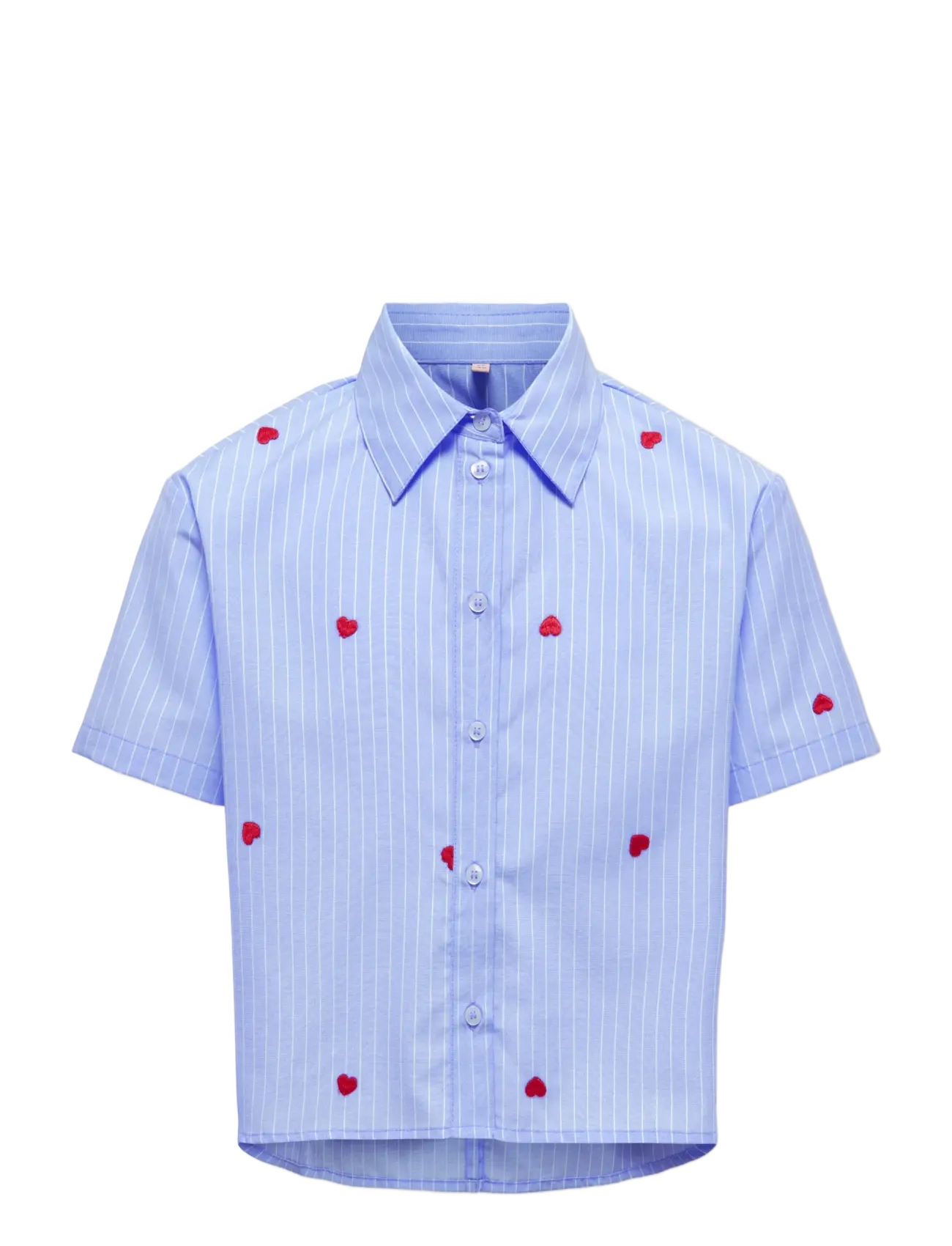 Kids Only KOGNEW LINA SS STRIPE EMB SHIRT WVN - Overdele - MOONLIGHT BLUE / blue