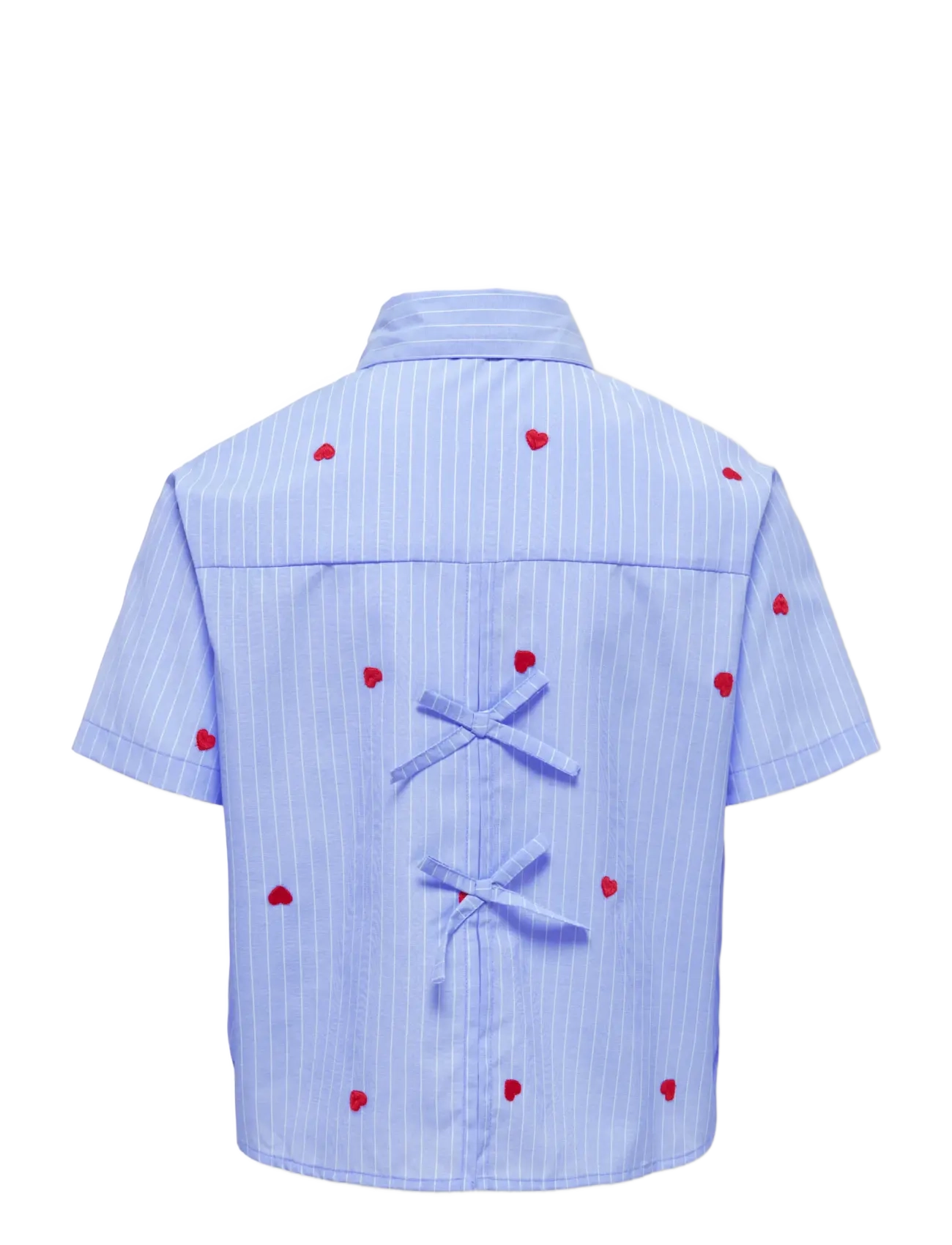 Kids Only - KOGNEW LINA SS STRIPE EMB SHIRT WVN - short-sleeved shirts - moonlight blue - 1