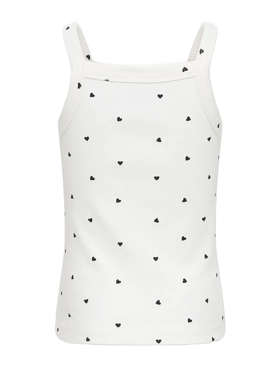 Kids Only - KOGBELLA LIFE STRAP TOP JRS - maikad - cloud dancer - 2