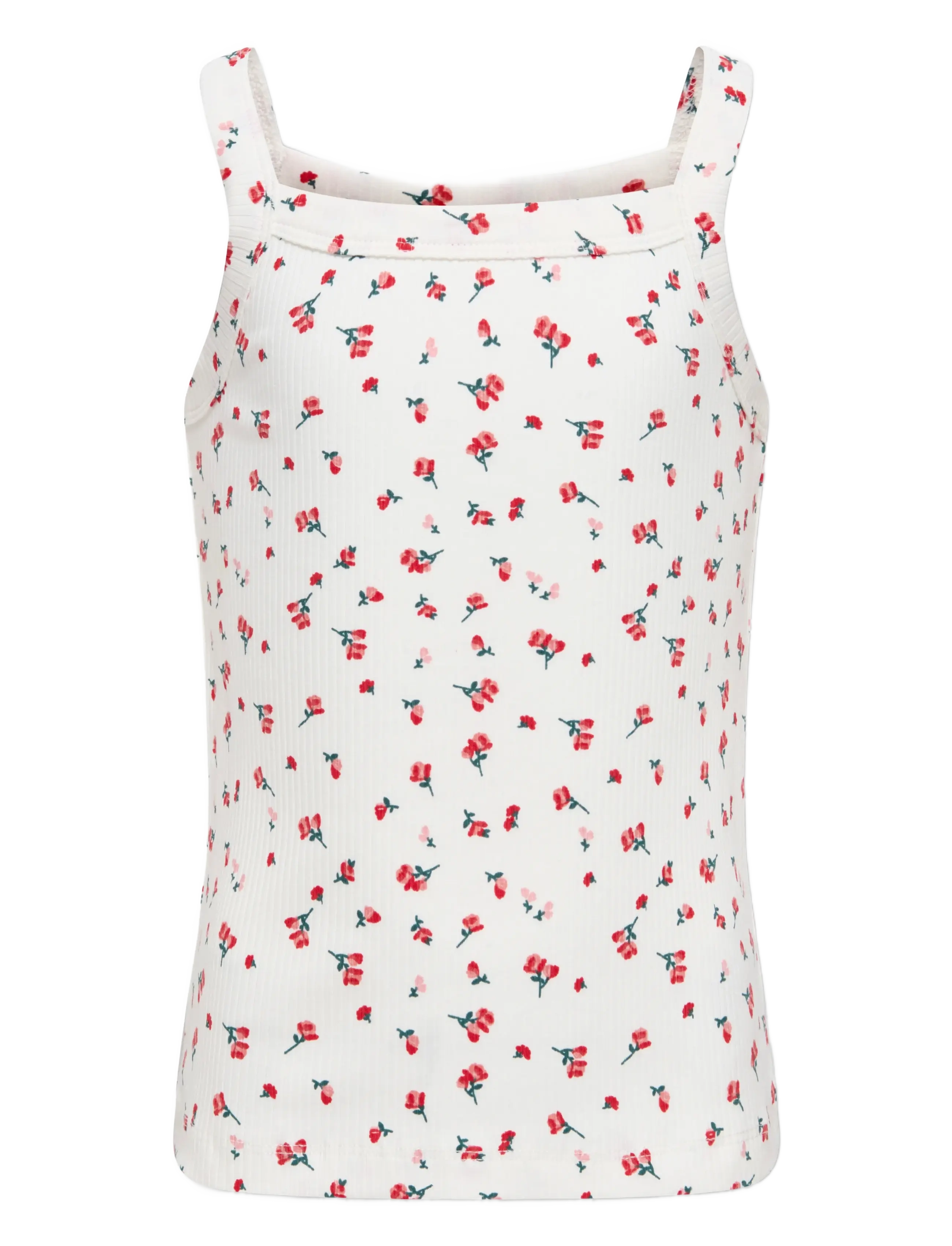 Kids Only KOGBELLA LIFE STRAP TOP JRS - Kleidung - HIGH RISK RED / white