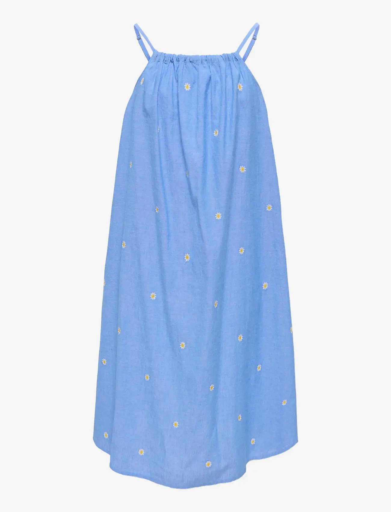 Kids Only - KOGMALOU SL EMB STRAP DRESS WVN - varrukateta vabaaja kleidid - cashmere blue - 1