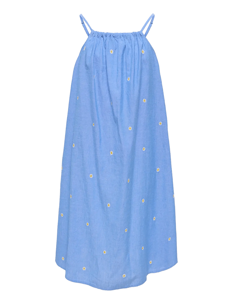 Kids Only - KOGMALOU SL EMB STRAP DRESS WVN - Ärmellose freizeitkleider - cashmere blue - 1