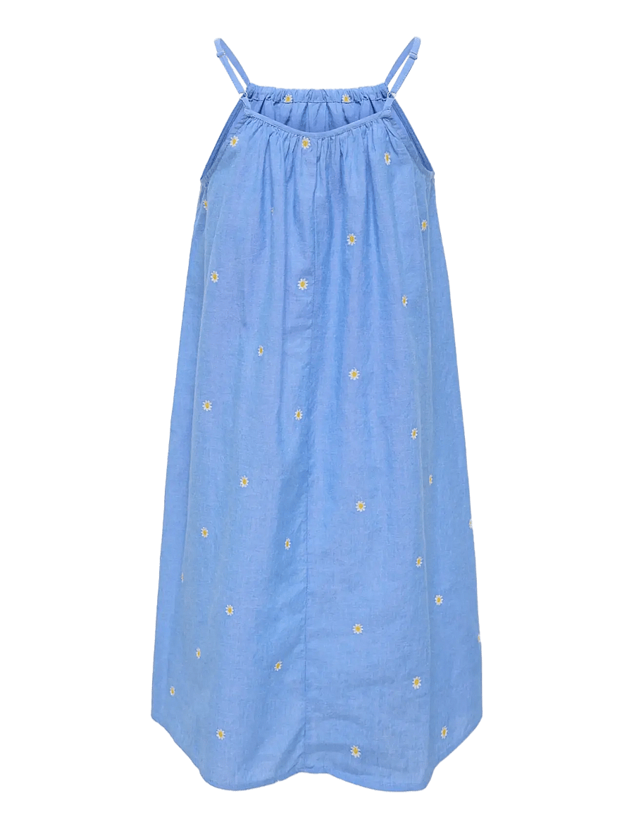 Kids Only - KOGMALOU SL EMB STRAP DRESS WVN - Ärmellose freizeitkleider - cashmere blue - 2