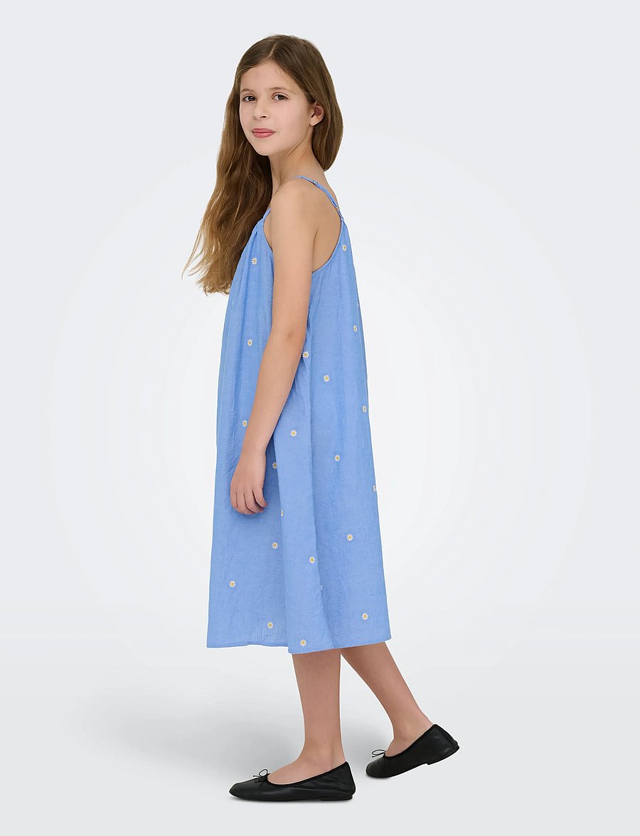 Kids Only - KOGMALOU SL EMB STRAP DRESS WVN - Ärmellose freizeitkleider - cashmere blue - 3