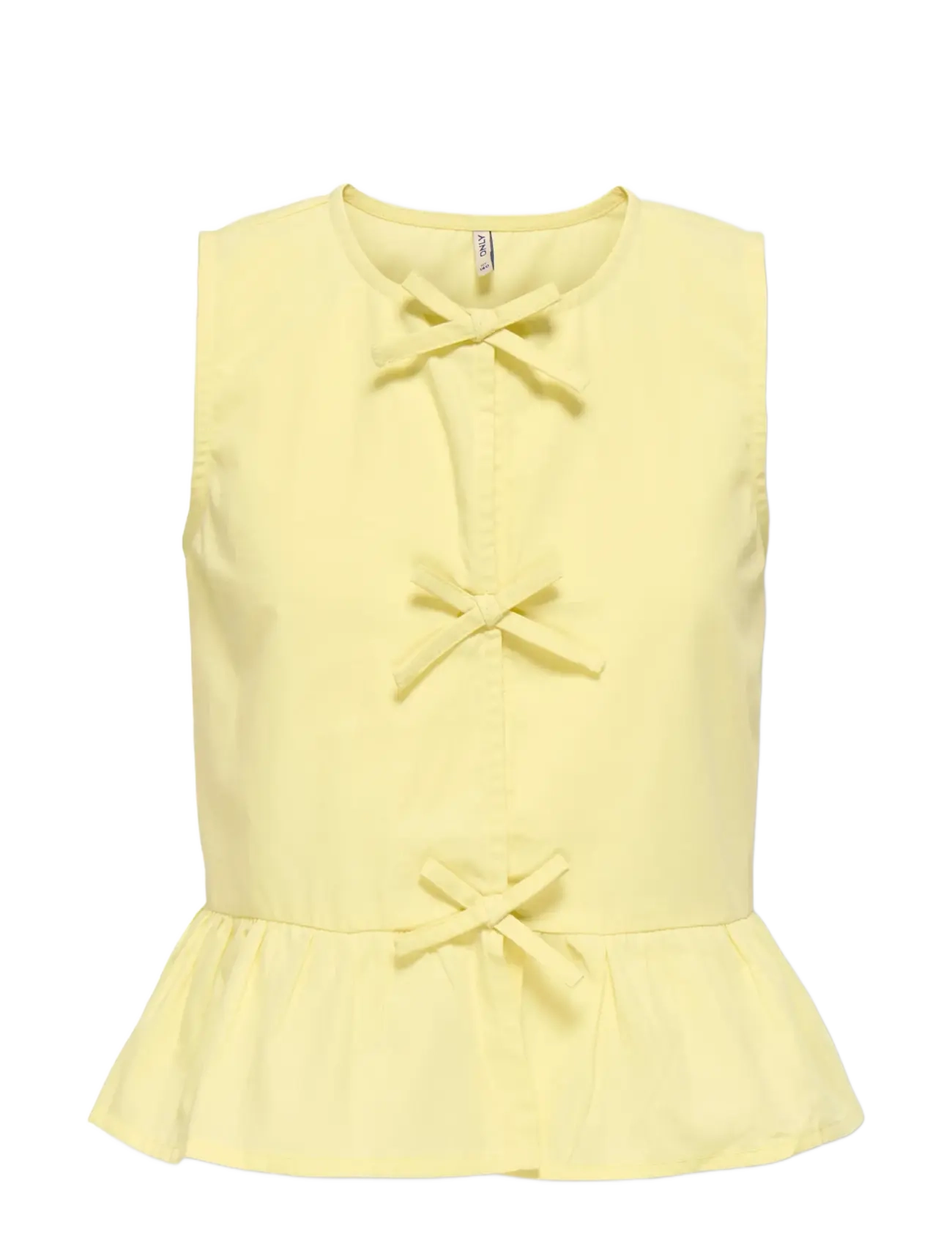 Kids Only - KOGCLARA LIFE SL BOW SHIRT WVN - pluusid ja tuunikad - sunlight - 0