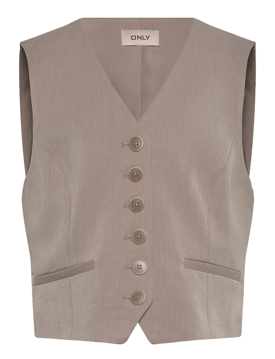 Kids Only - KOGHATTIE-IRIS WAISTCOAT TLR - forårsjakker - taupe gray - 0