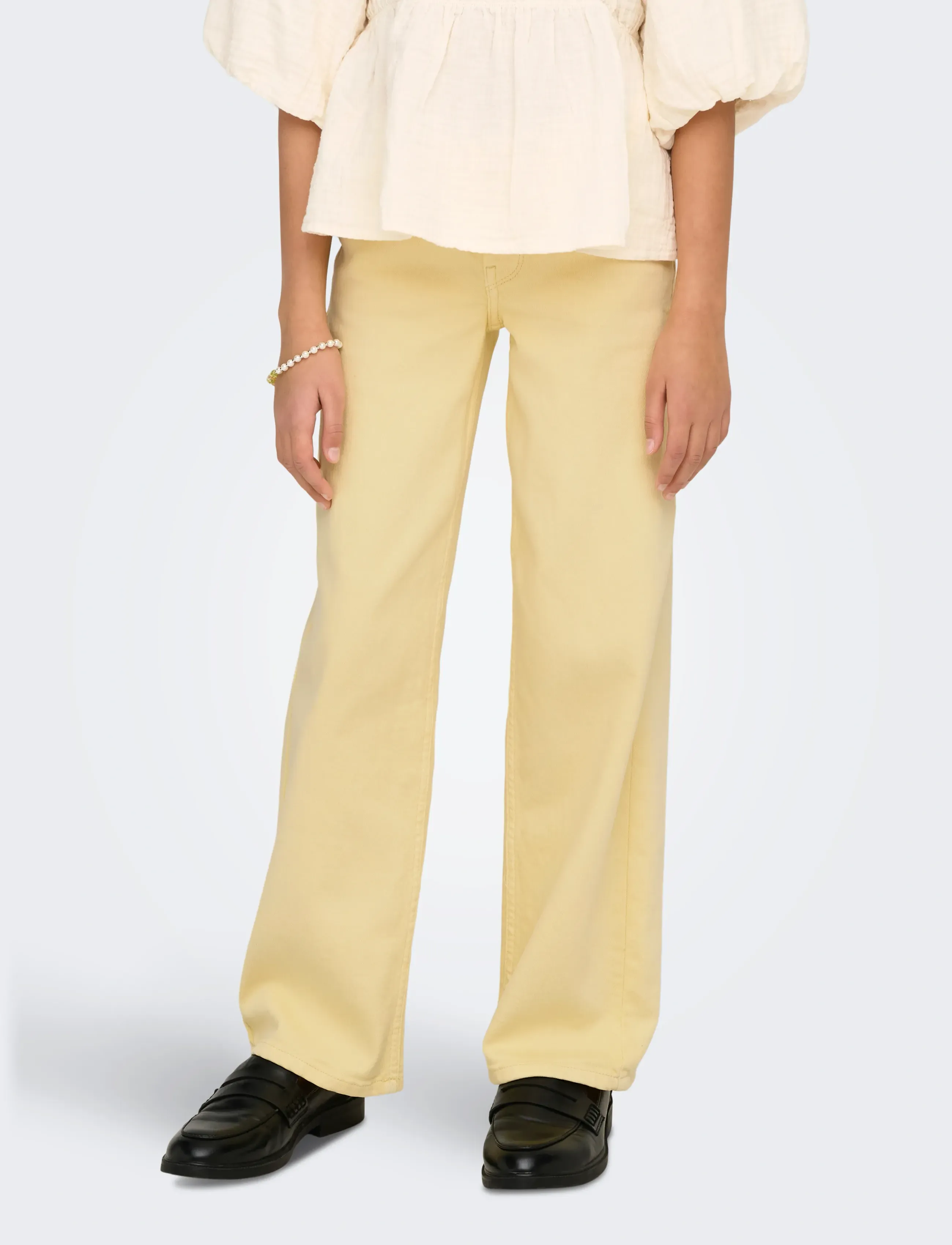 Kids Only KOGJUDY-O LW COL WIDE LEG DNM TAI - Teksad - SUNLIGHT / yellow