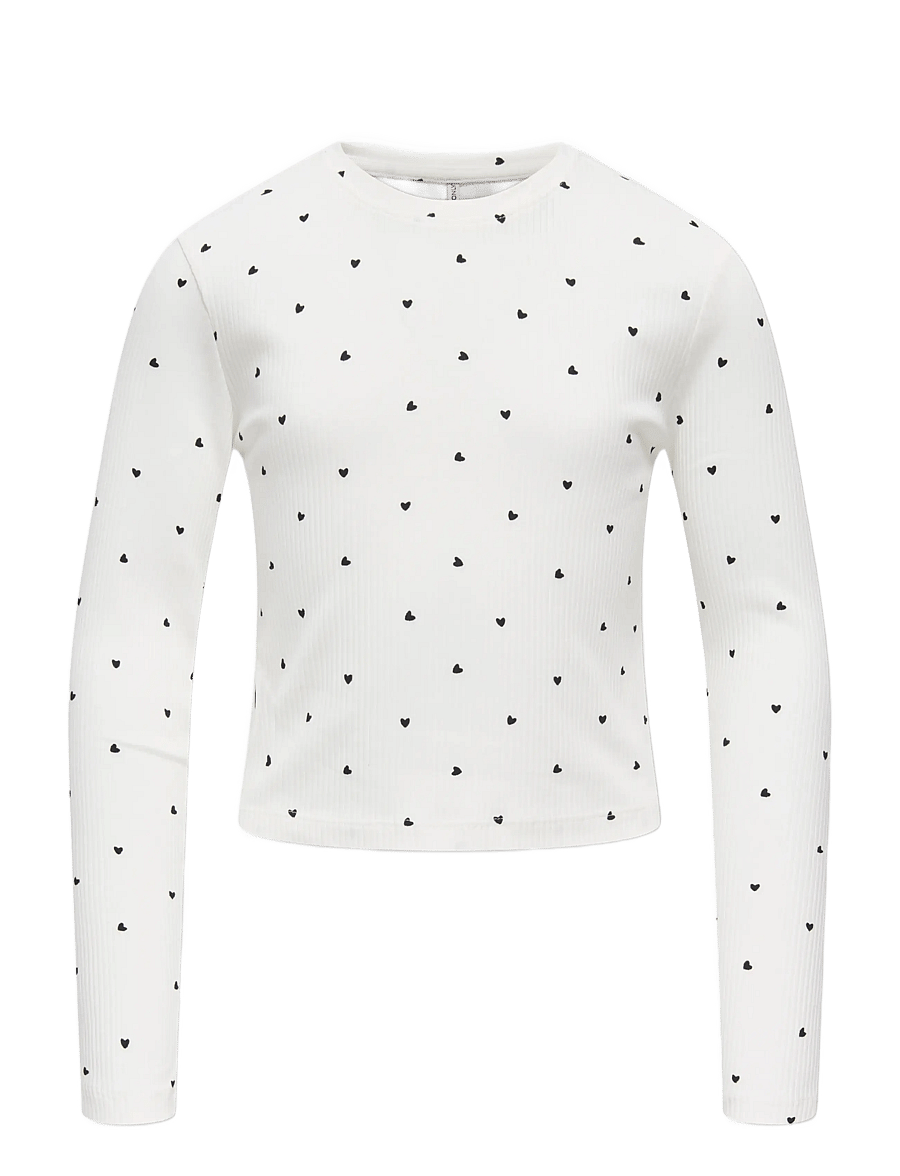 Kids Only - KOGBELLA LIFE AOP L/S TOP JRS NOOS - langärmelig - cloud dancer - 0