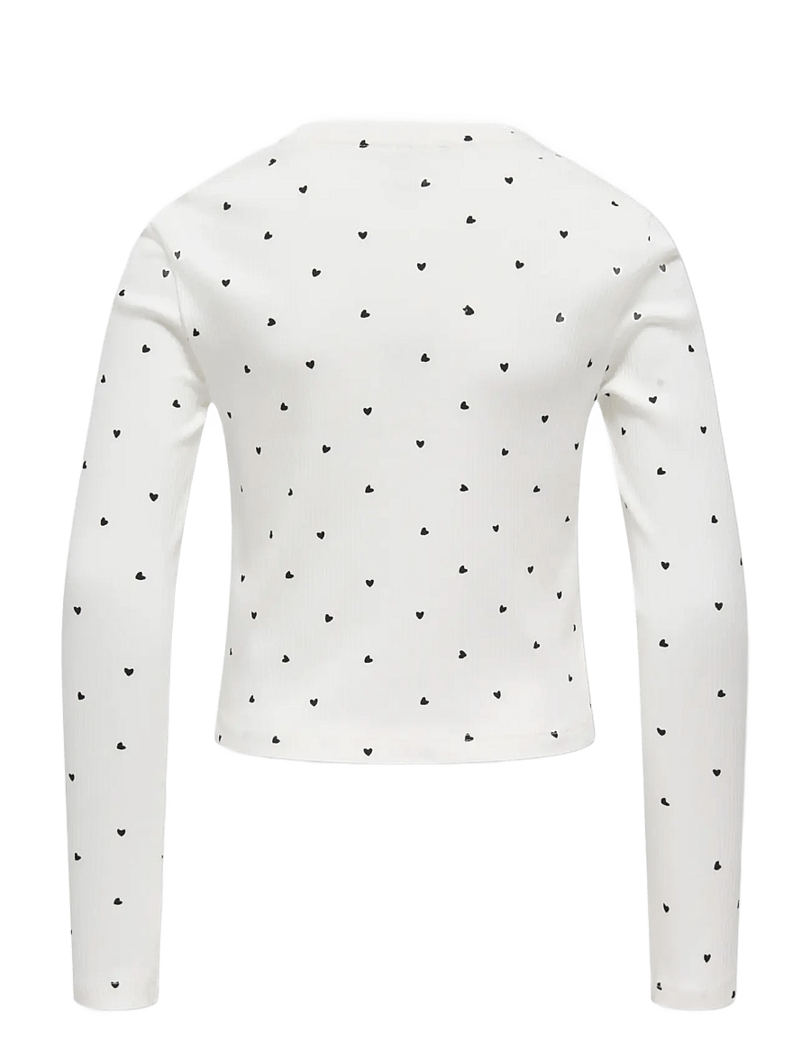 Kids Only - KOGBELLA LIFE AOP L/S TOP JRS NOOS - langärmelig - cloud dancer - 1