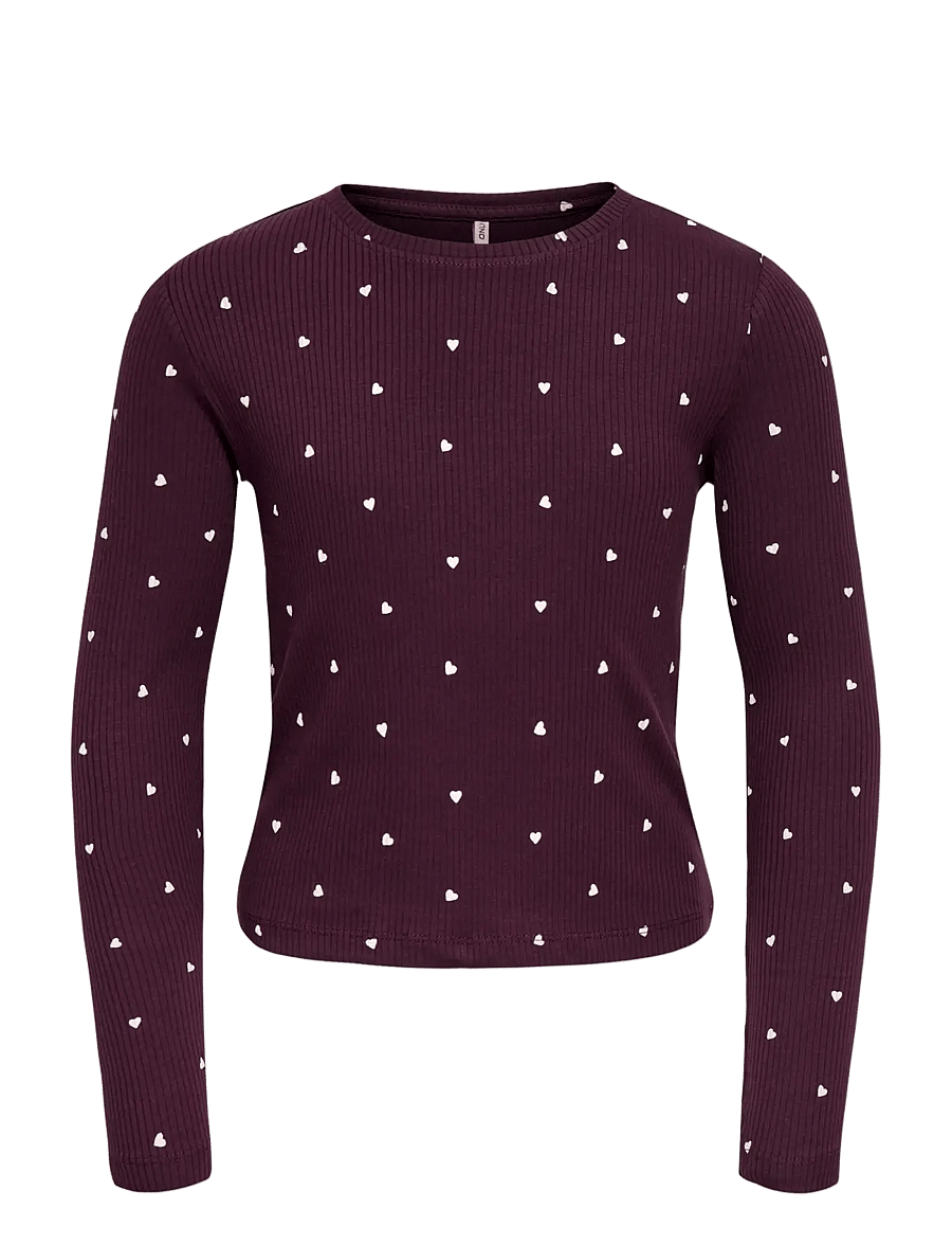 Kids Only - KOGBELLA LIFE AOP L/S TOP JRS NOOS - langärmelig - winetasting - 0