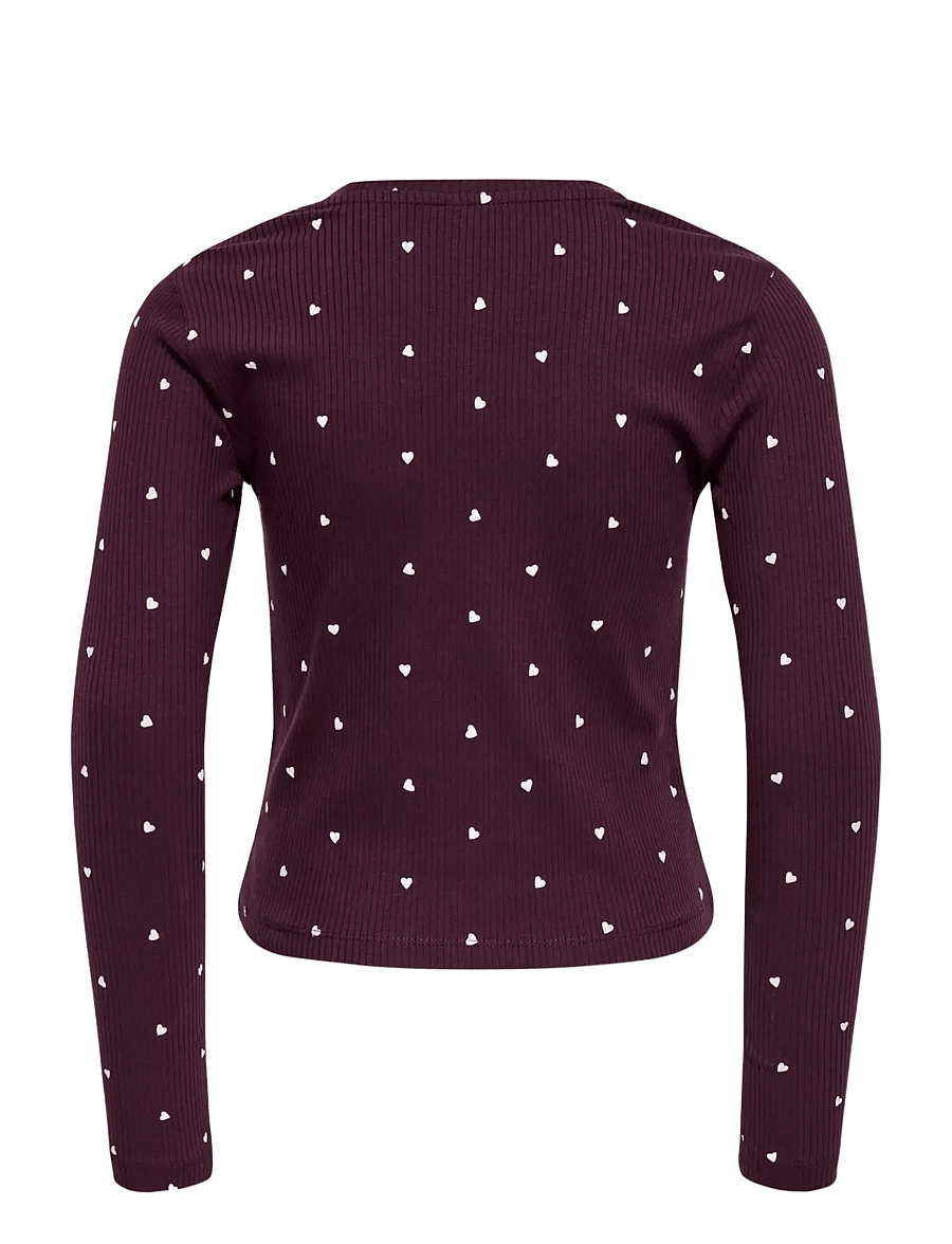 Kids Only - KOGBELLA LIFE AOP L/S TOP JRS NOOS - langärmelig - winetasting - 1