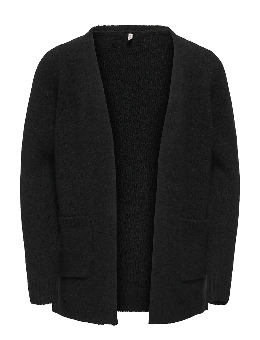 Kids Only - KOGSANJA LIFE L/S CARDIGAN KNT - cardigans - black - 0