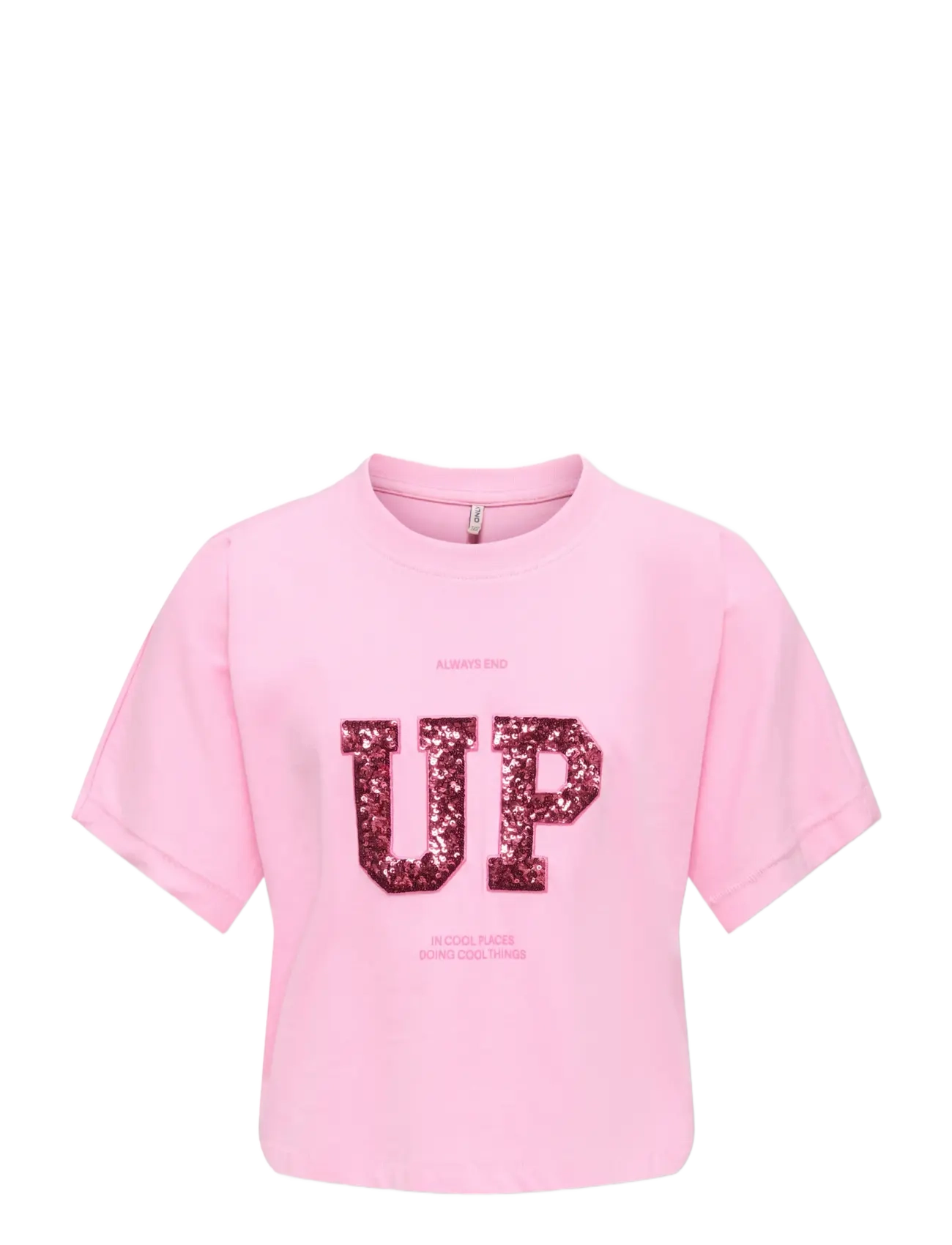 Kids Only Kogstella S/S Print Jrs, 146-152, T-shirts, Rosa - Short-sleeved, Kinder