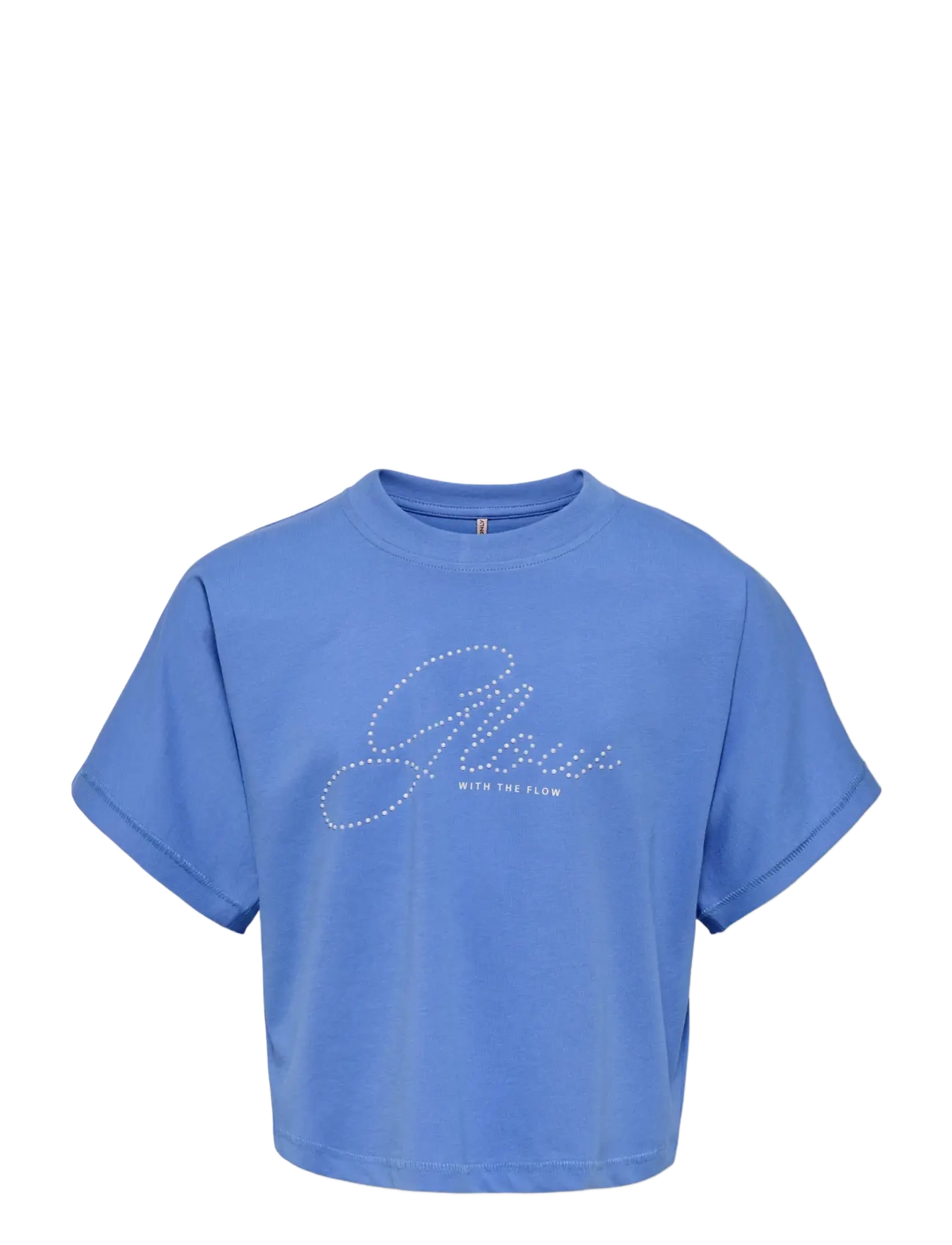 Kids Only Kogstella S/S Print Jrs, 158-164, T-shirts, Blau - Short-sleeved, Kinder