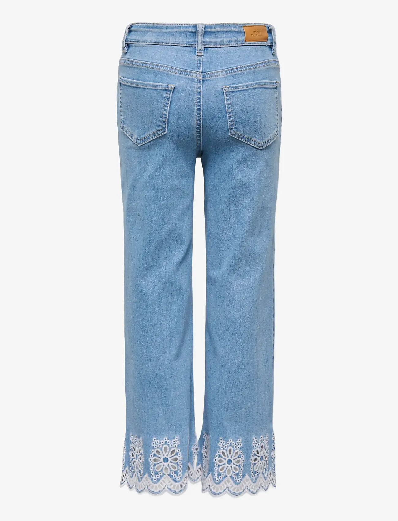 Kids Only - KOGMADISON BLUSH HW WIDE BR ANG DNM - laia säärega teksad - light blue denim - 1