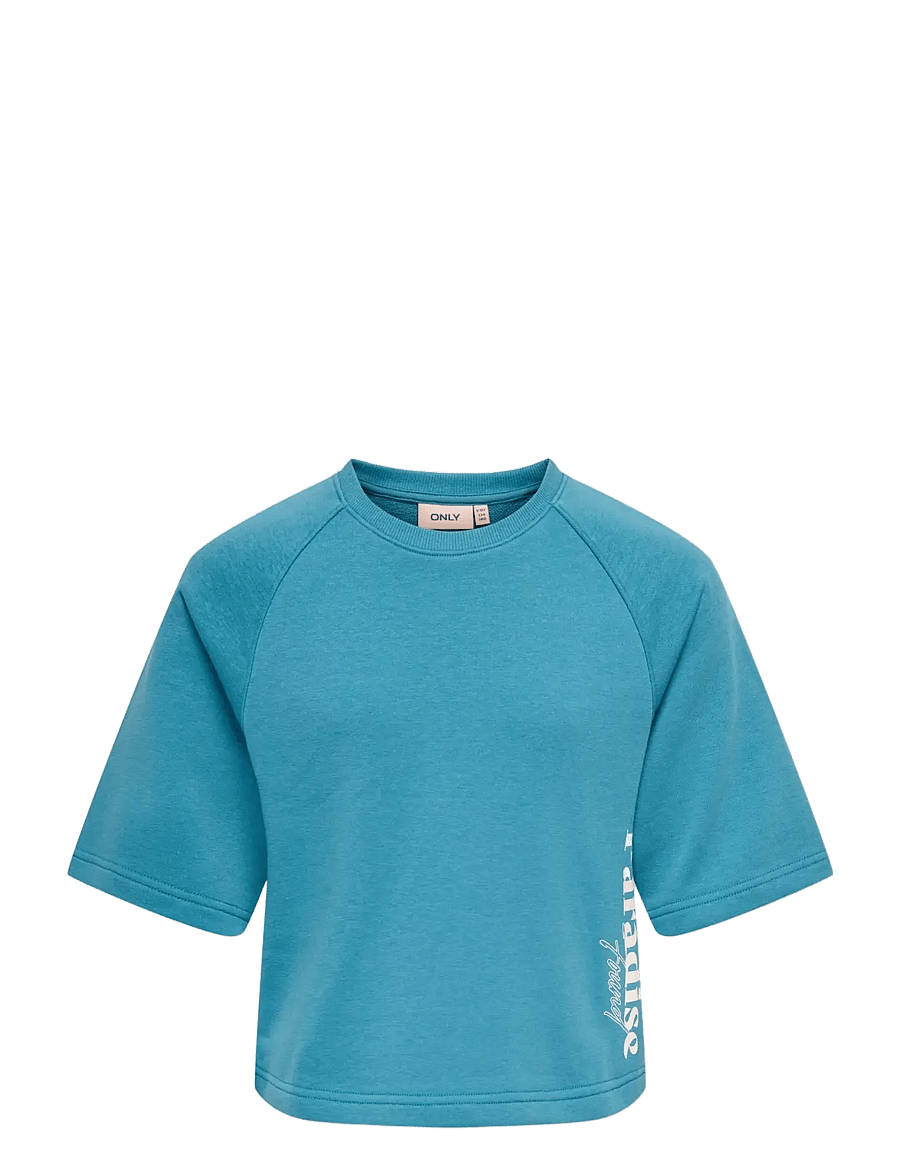 Kids Only - KOGCORA LIFE SS O-NECK PRINT UB SWT - dressipluusid - biscay bay - 0