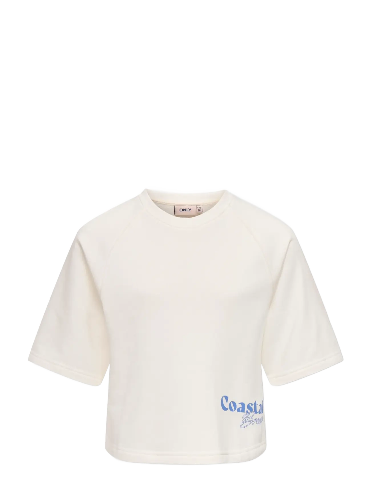 Kids Only KOGCORA LIFE SS O-NECK PRINT UB SWT - Sweatshirts & hættetrøjer - CLOUD DANCER / cream