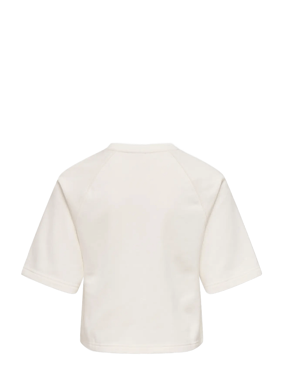 Kids Only - KOGCORA LIFE SS O-NECK PRINT UB SWT - sweatshirts - cloud dancer - 1
