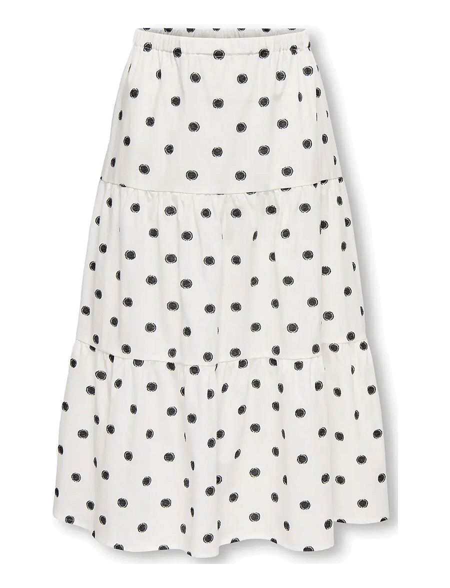 Kids Only - KOGSWETA LONG SKIRT WVN - vidutinio ilgio sijonai - cloud dancer - 1