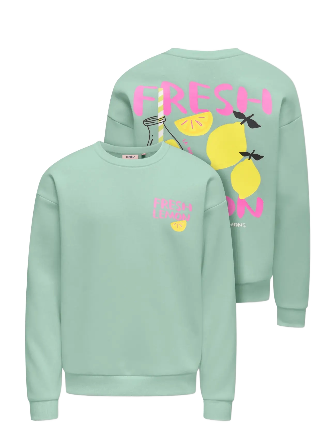 Kids Only - KOGCANASTA LS LOOSE PRINTED UB SWT - aqua foam - 2