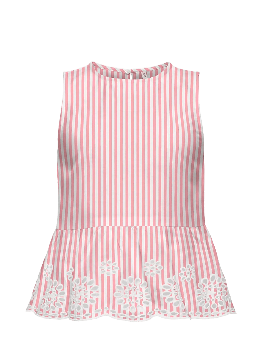 Kids Only - KOGBONDI LIFE S/L EMB TOP WVN - bluser & tunikaer - barbados cherry - 0