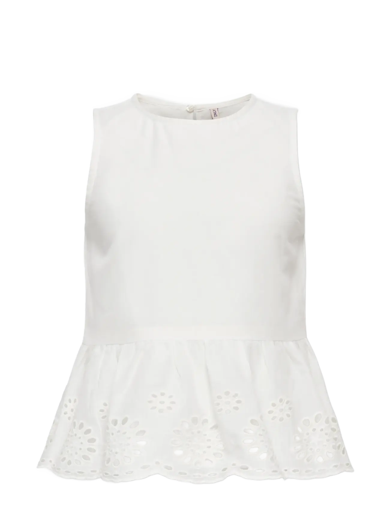 Kids Only KOGBONDI LIFE S/L EMB TOP WVN - Blusen & Tuniken - CLOUD DANCER / white