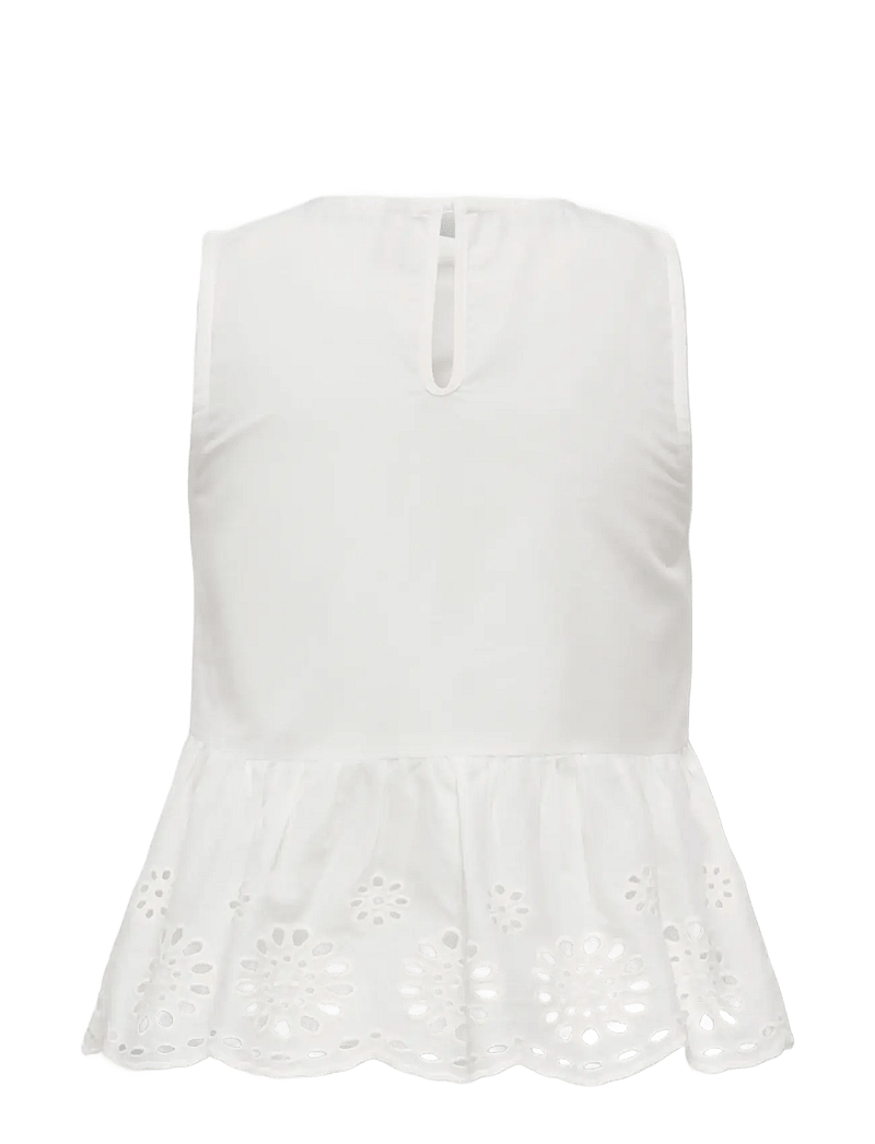 Kids Only - KOGBONDI LIFE S/L EMB TOP WVN - blusen & tuniken - cloud dancer - 1