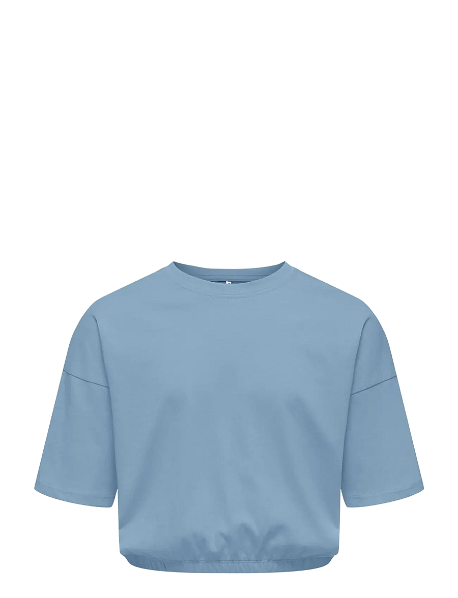 Kids Only - KOGOLIA ELASTIC LOOSE TOP JRS - t-shirts à manches courtes - soft chambray - 0