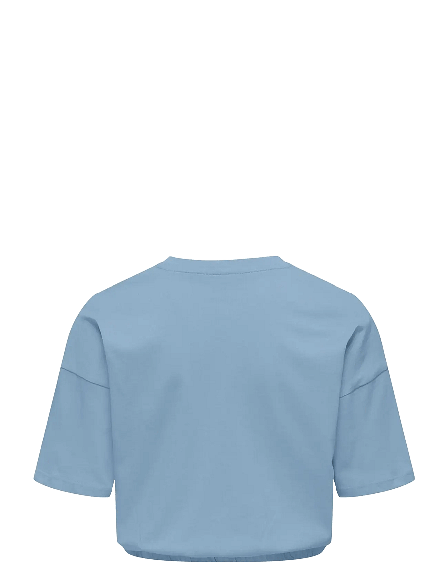 Kids Only - KOGOLIA ELASTIC LOOSE TOP JRS - t-shirts à manches courtes - soft chambray - 1
