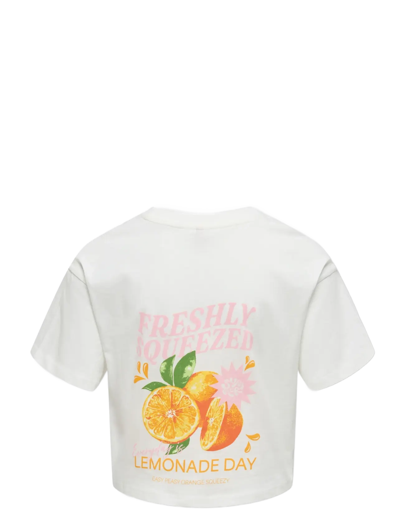 Kids Only - KOGMILLA LIFE S/S BOXY PRINTED TOP JRS - kortærmede t-shirts - cloud dancer - 1